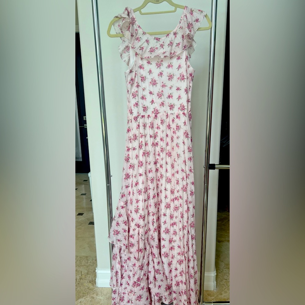 Pink with flower detail Joyfolie maxi dress size S